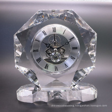 New Style Top Grade Office Decoration Home Decorate Custom Crystal Glass Desk Clock